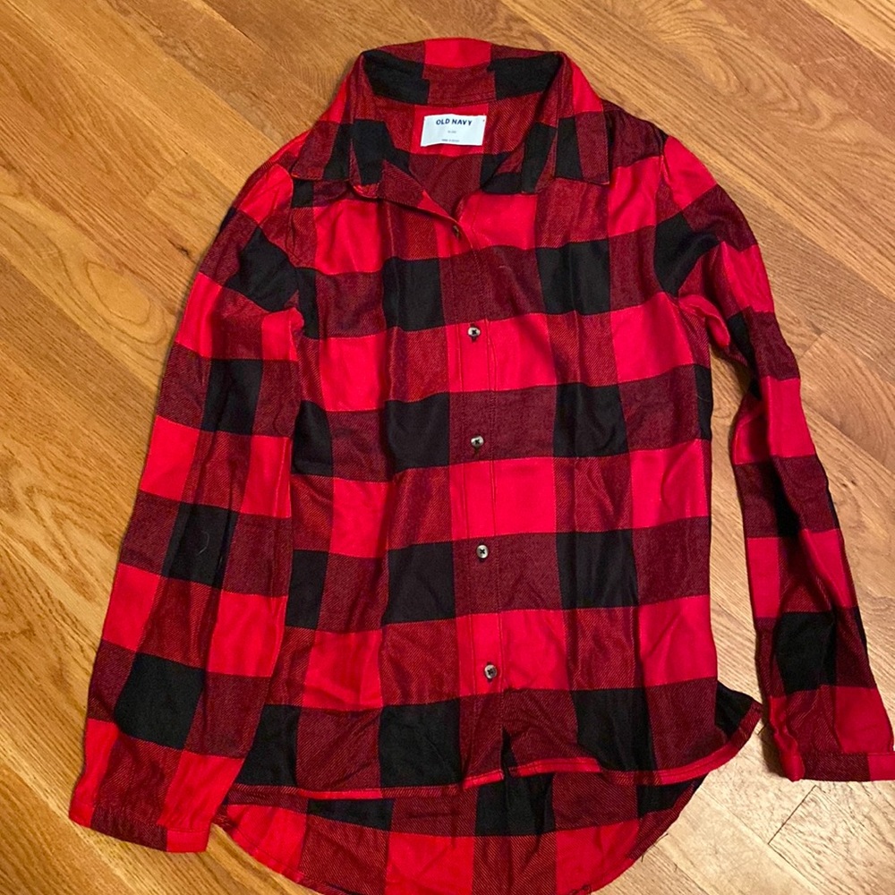 Old Navy buffalo plaid long sleeve shirt size 14